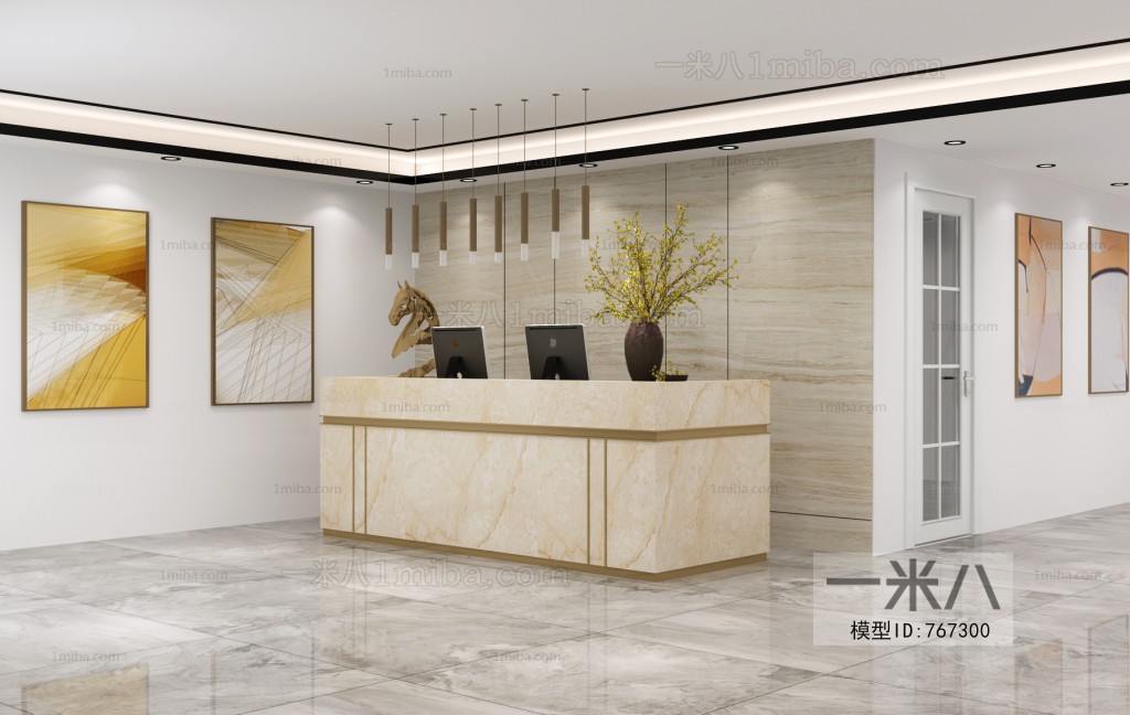 Modern Office Reception Desk