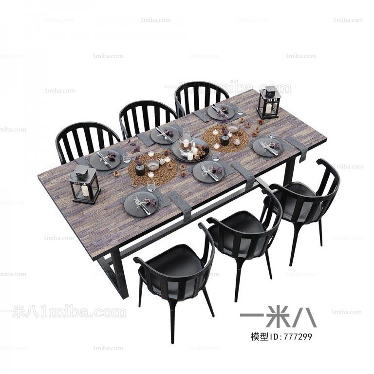 Industrial Style Dining Table And Chairs