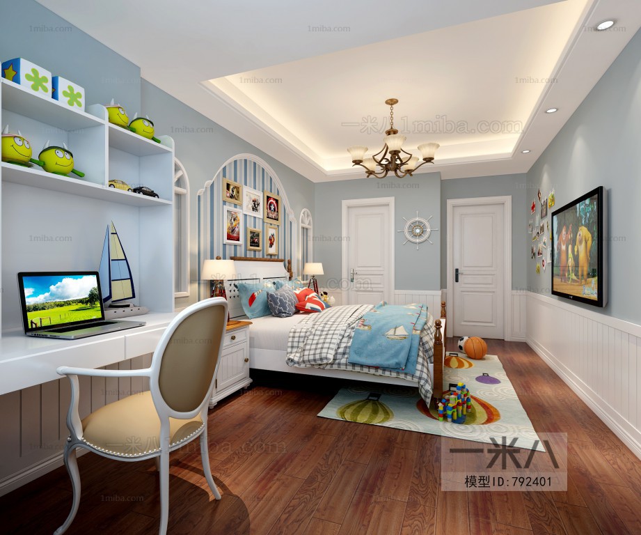 Mediterranean Style Boy's Room And Son's Room