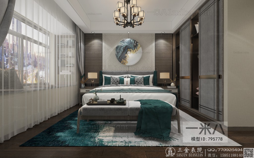 New Chinese Style Bedroom