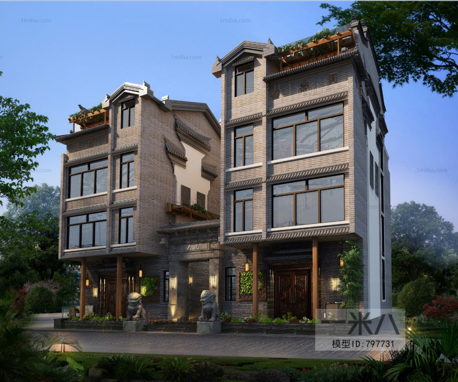 Chinese Style Villa Appearance