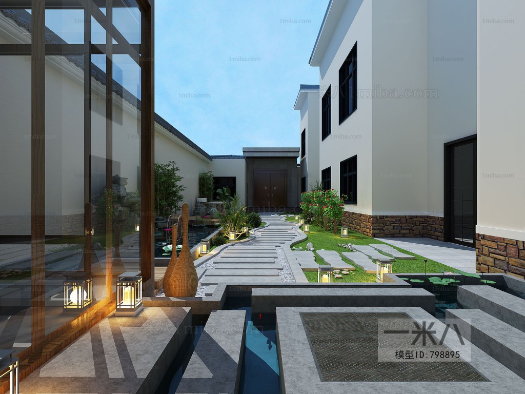 Modern Courtyard/landscape