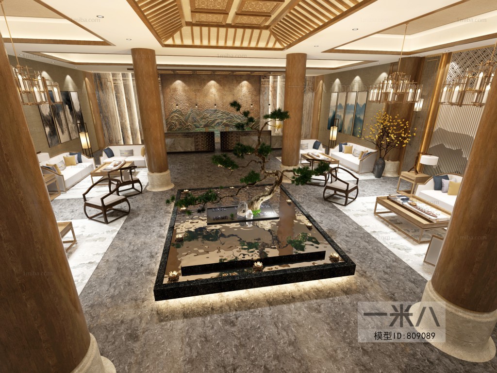 New Chinese Style Lobby Hall