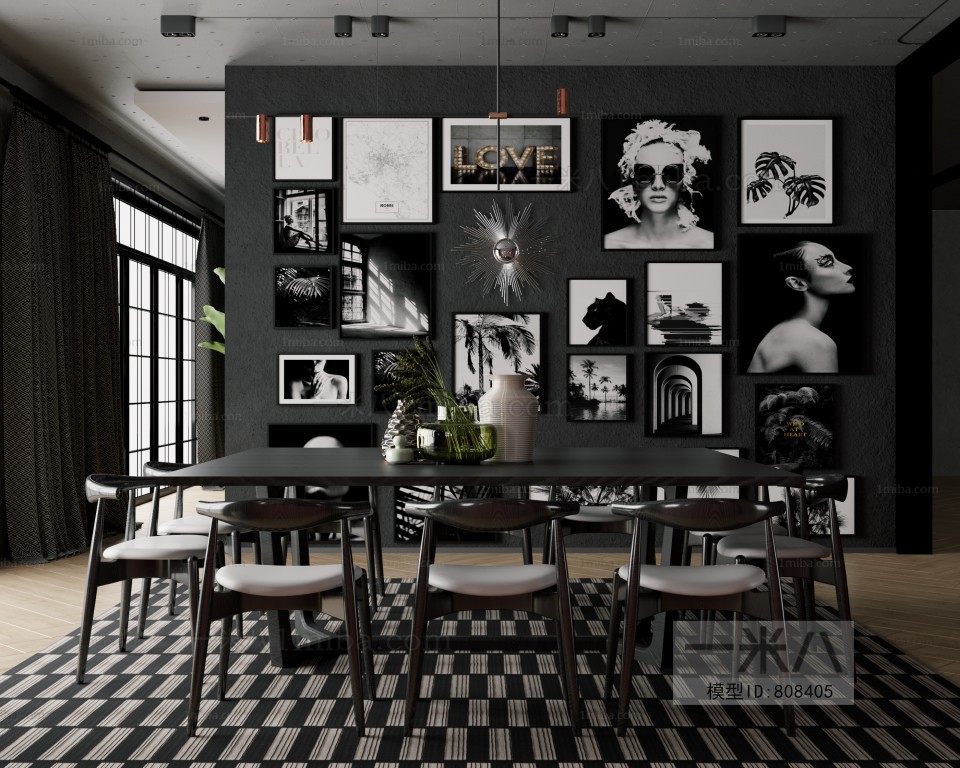 Industrial Style Dining Room