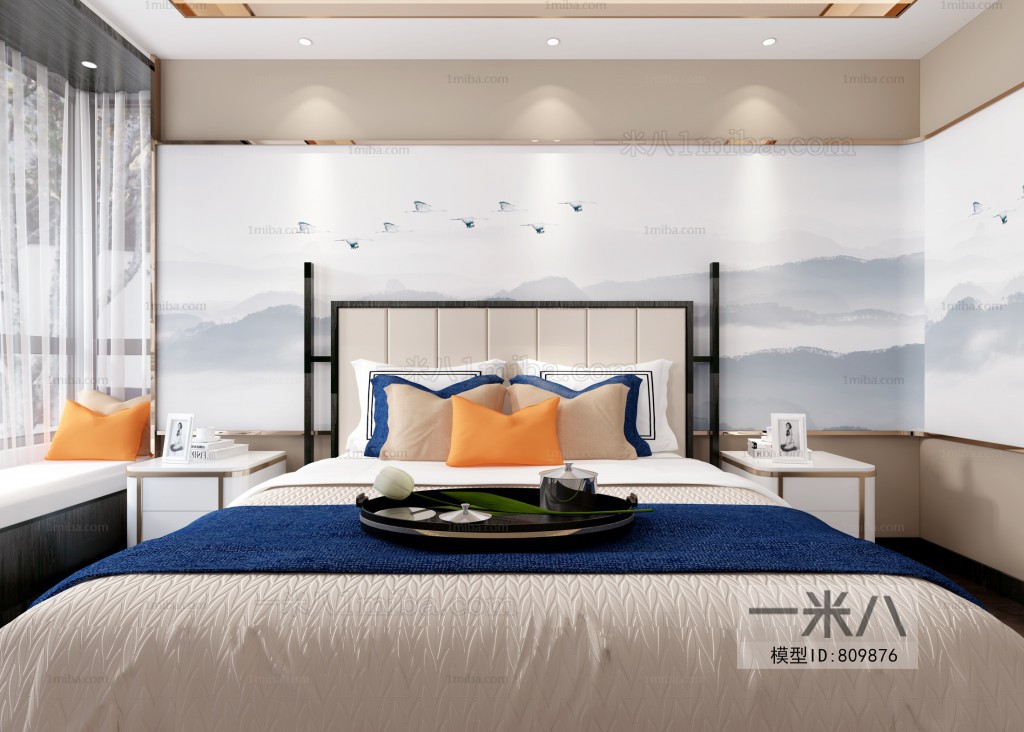 New Chinese Style Bedroom