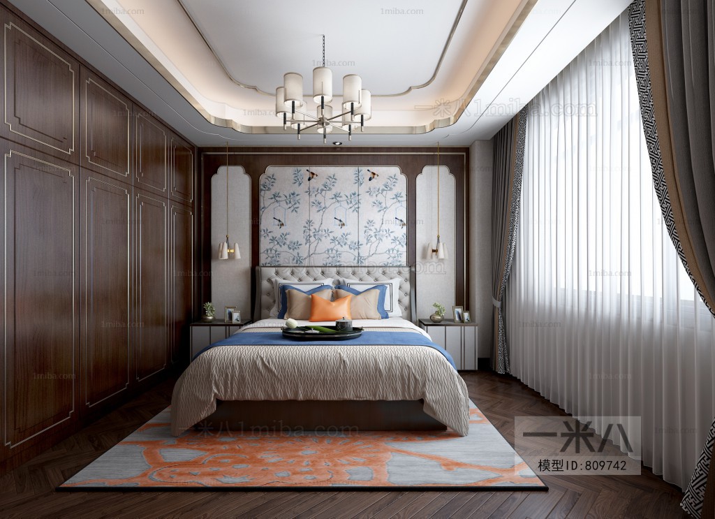 New Chinese Style Bedroom