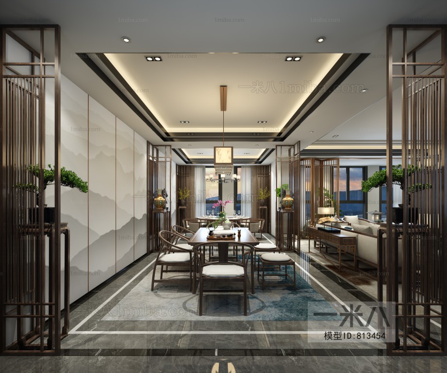 New Chinese Style A Living Room