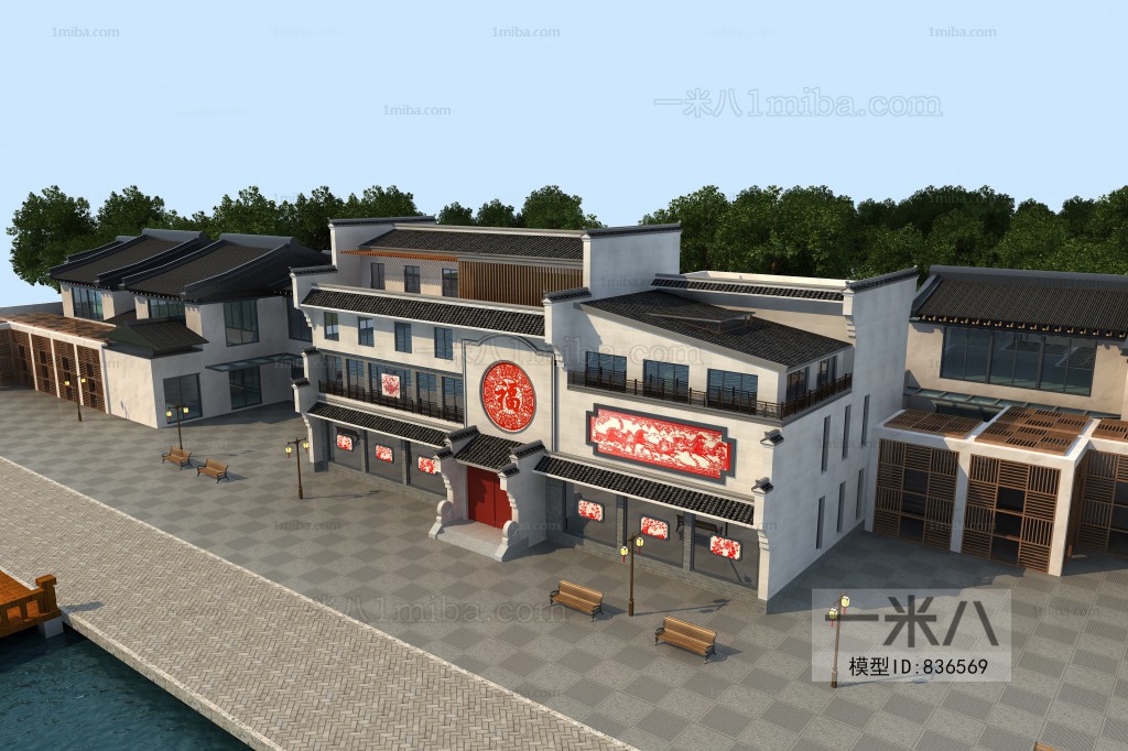 New Chinese Style Building Appearance