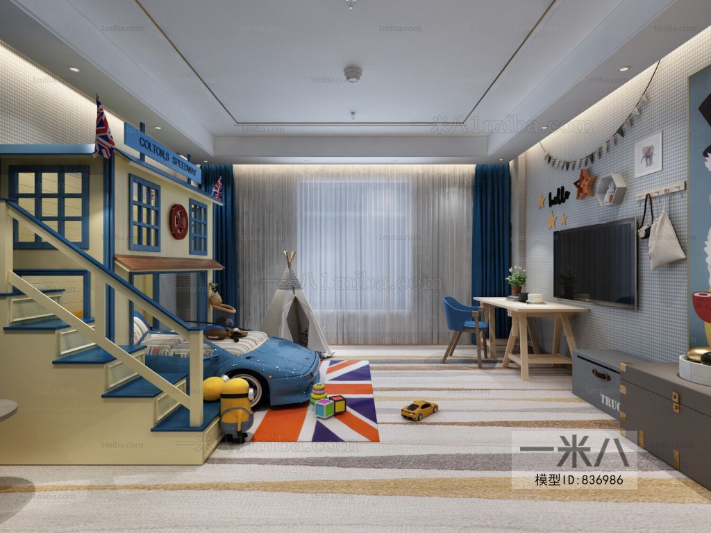 Modern Boy's Room And Son's Room