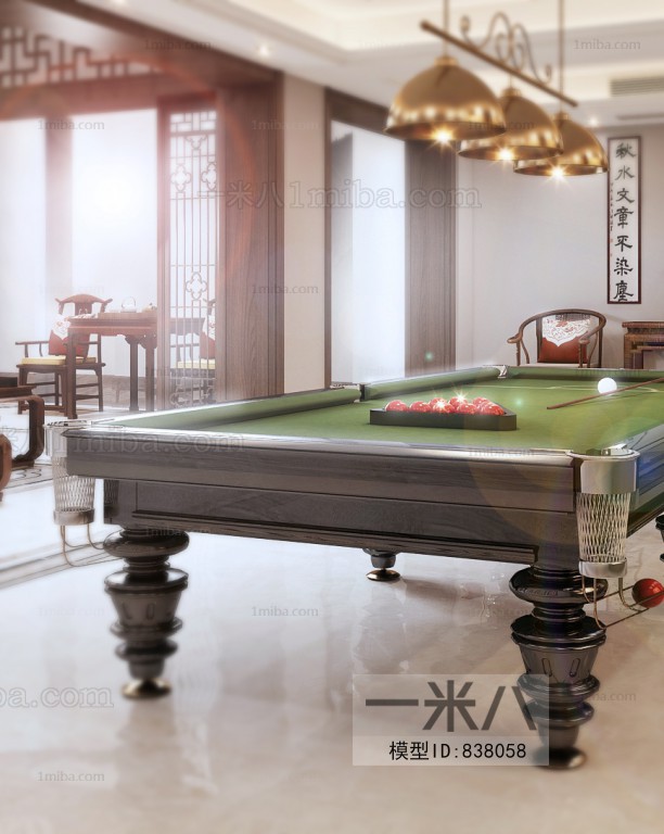 New Chinese Style Billiards Room