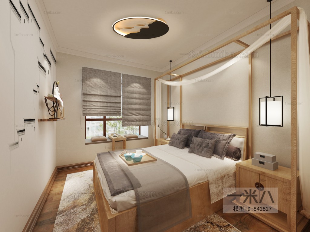 New Chinese Style Bedroom