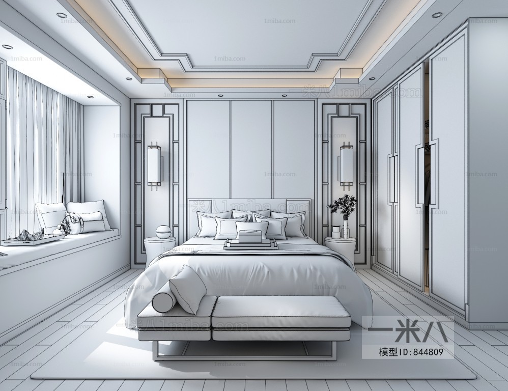 New Chinese Style Bedroom