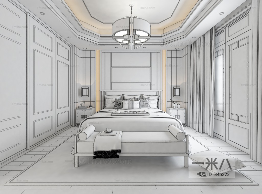 New Chinese Style Bedroom