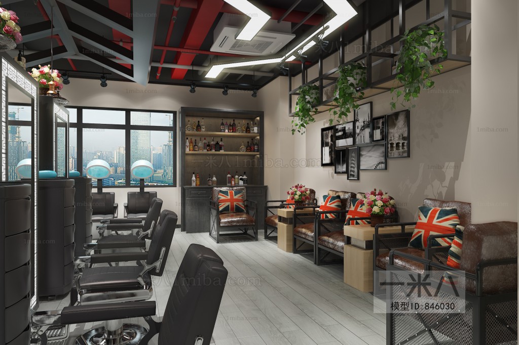 Industrial Style Barbershop