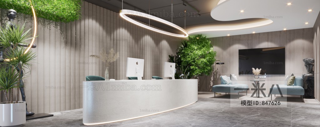 Modern Office Reception Desk