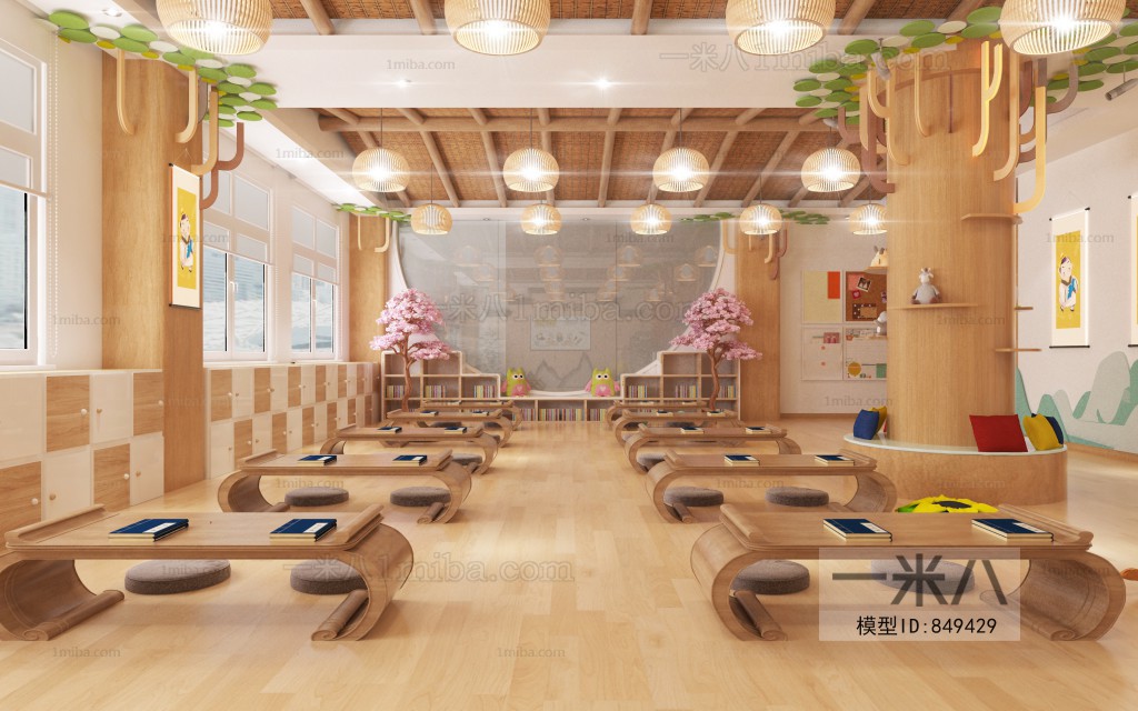 新中式儿童幼儿园教室