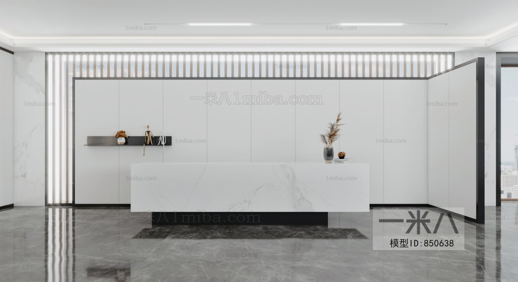 Modern Office Reception Desk