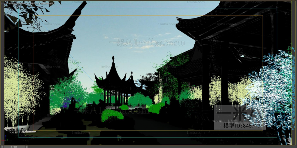 New Chinese Style Garden Landscape