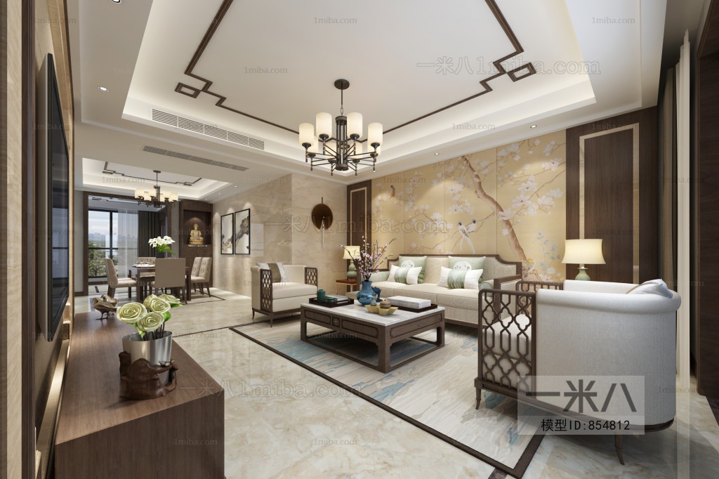 New Chinese Style A Living Room