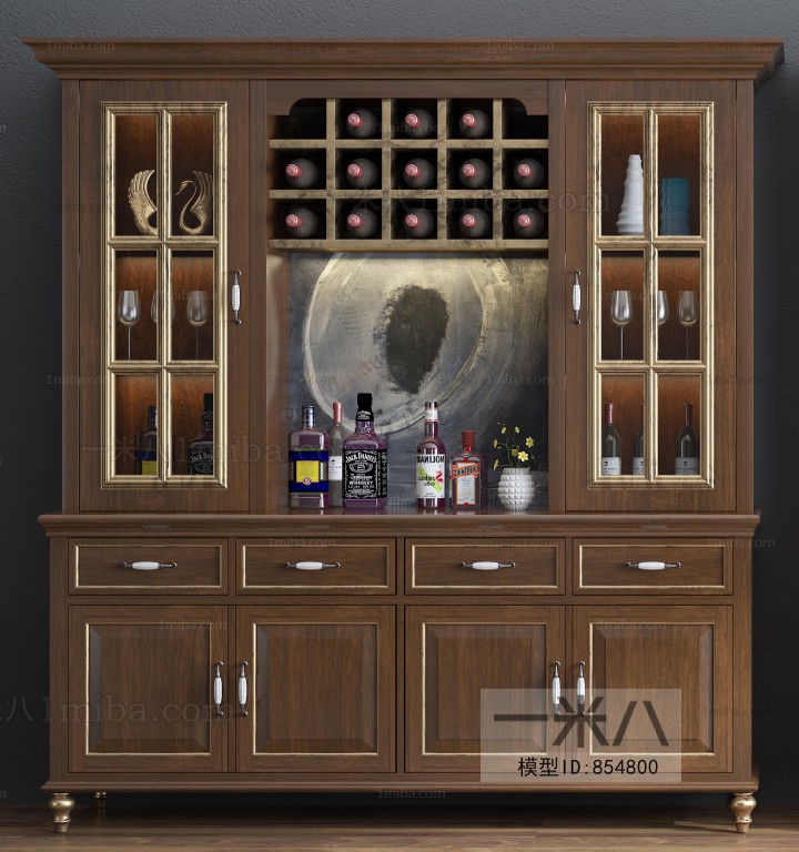 New Chinese Style Wine Cabinet