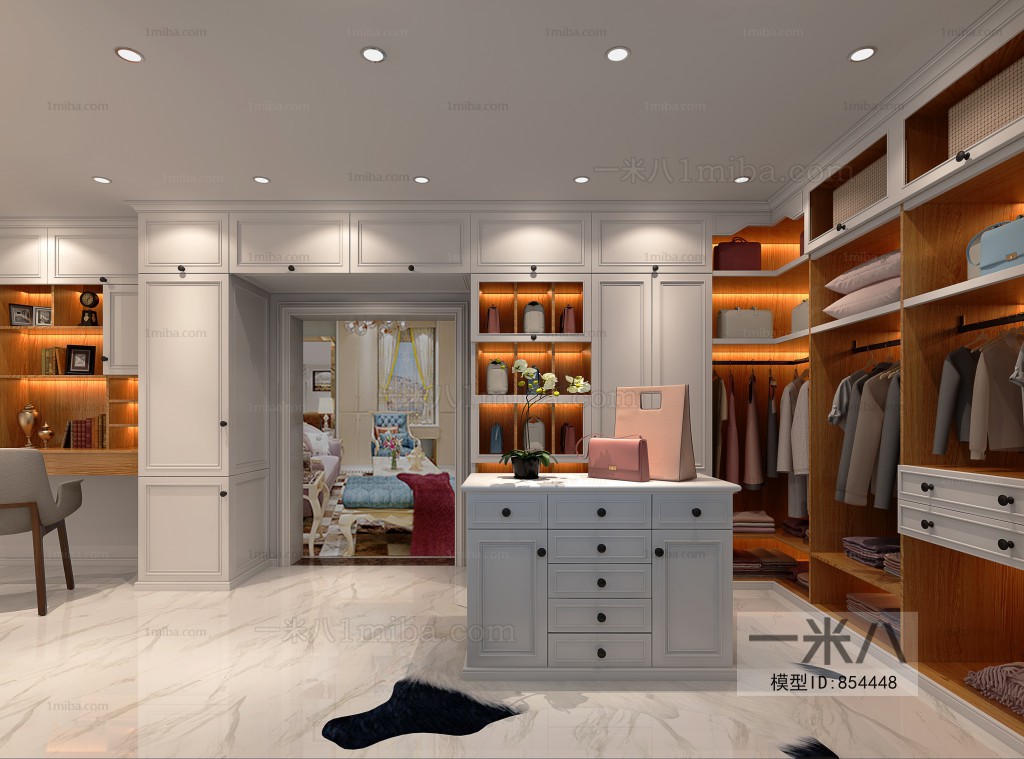 Simple European Style Clothes Storage Area