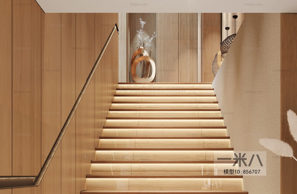 日式美容院楼梯间