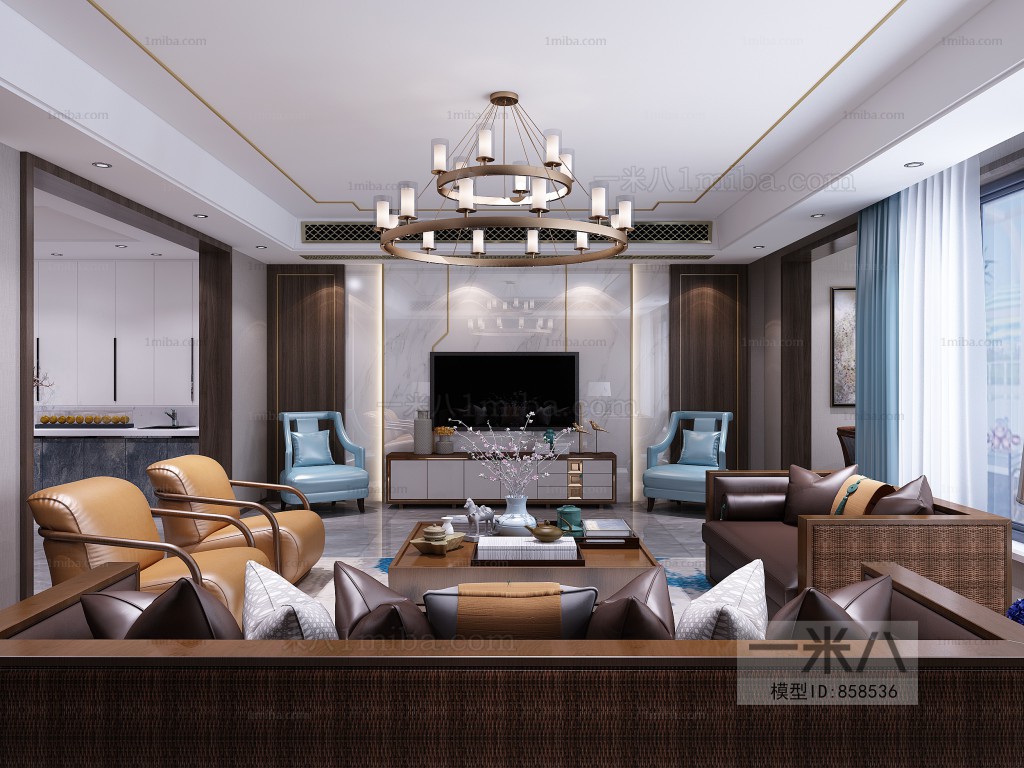 New Chinese Style A Living Room