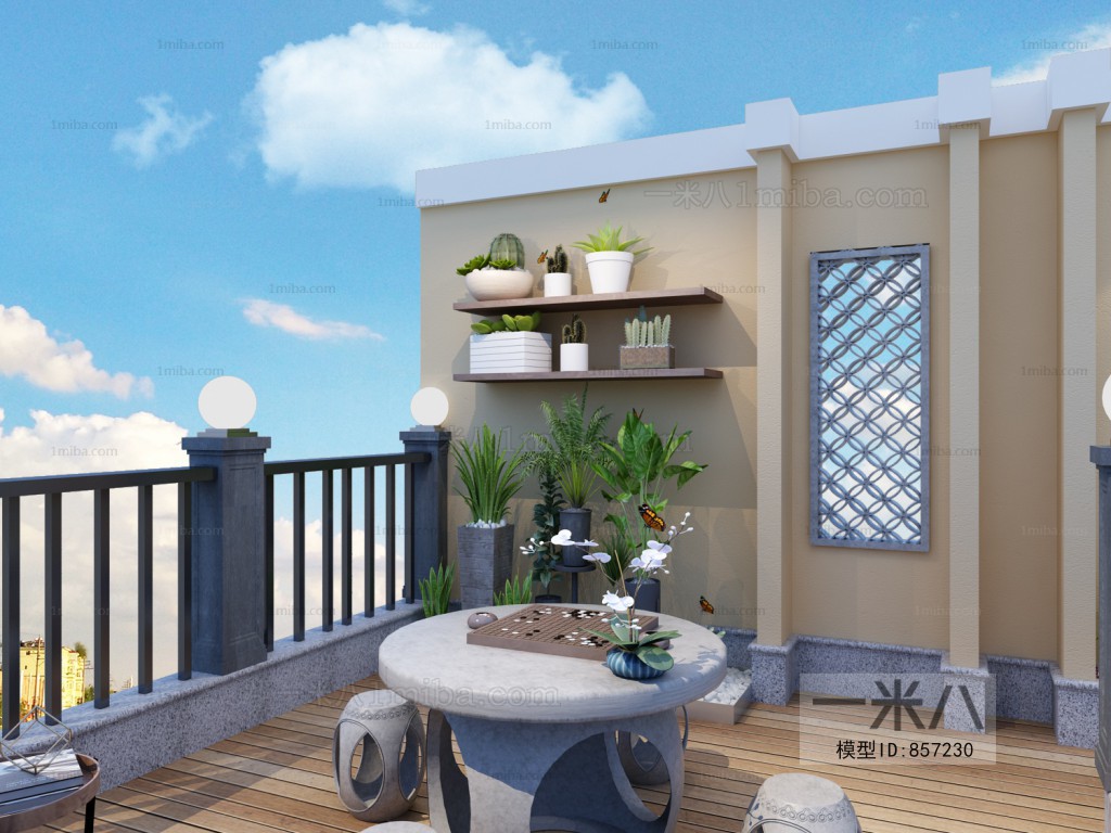 New Chinese Style Balcony