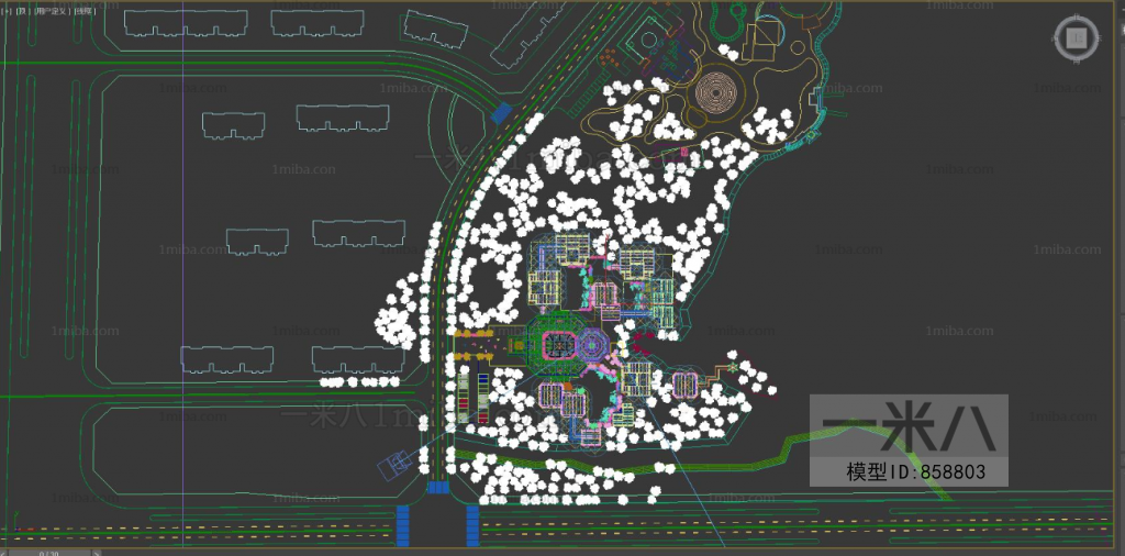 New Chinese Style Architectural Bird's-eye View Planning