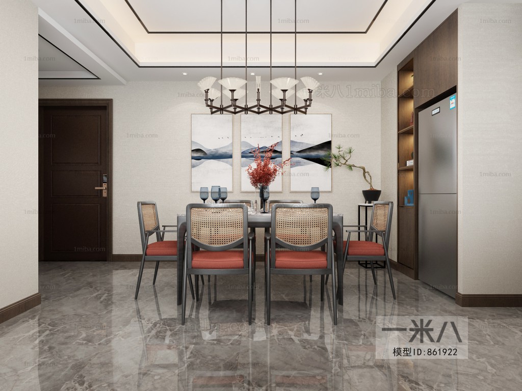 New Chinese Style A Living Room