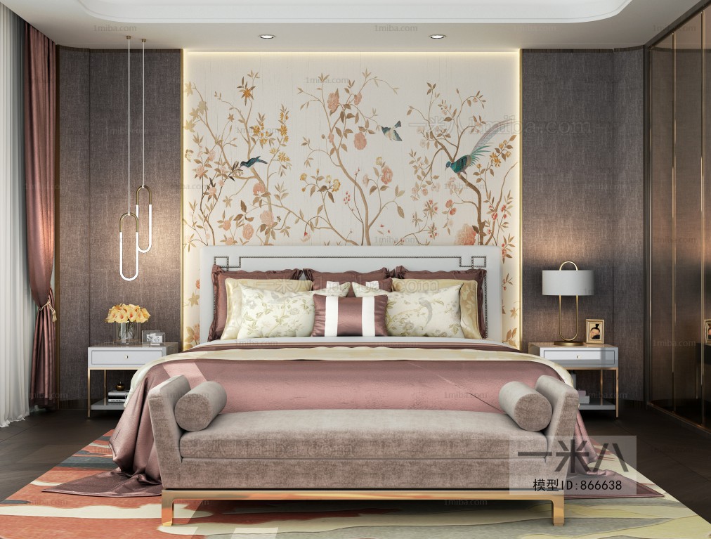 New Chinese Style Bedroom