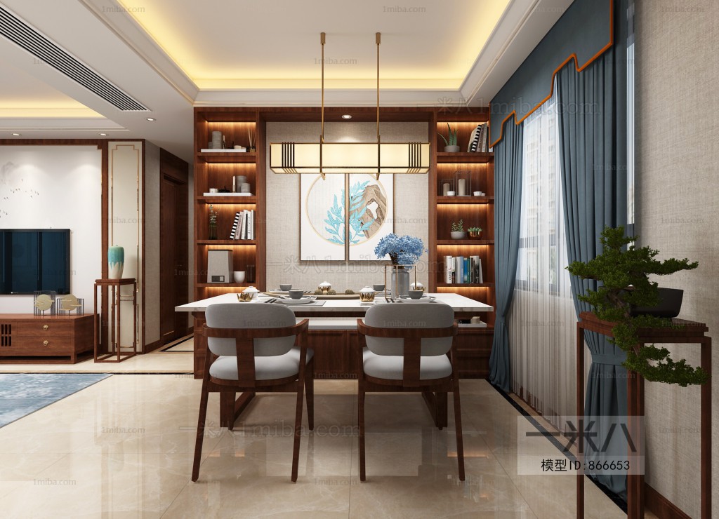 New Chinese Style A Living Room