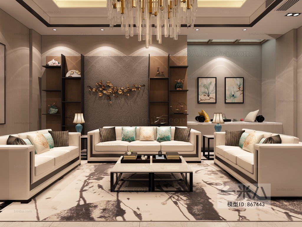 New Chinese Style A Living Room