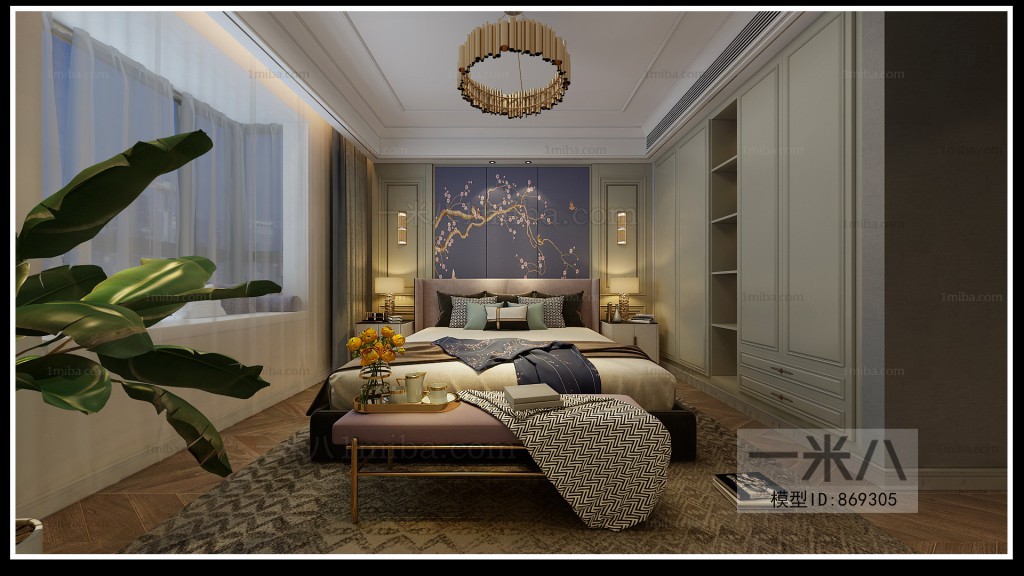 Simple European Style Bedroom