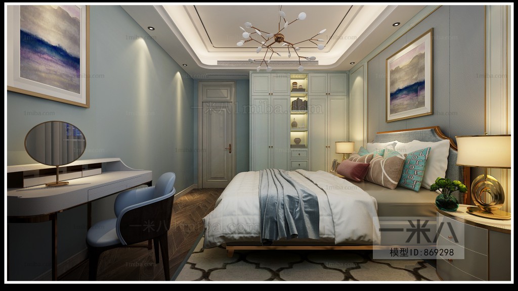 Simple European Style Bedroom