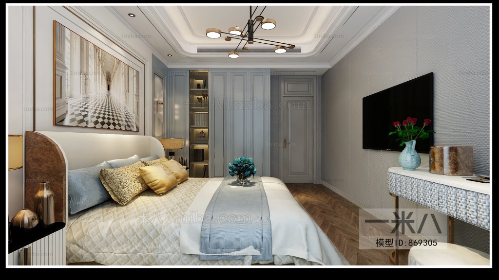 Simple European Style Bedroom