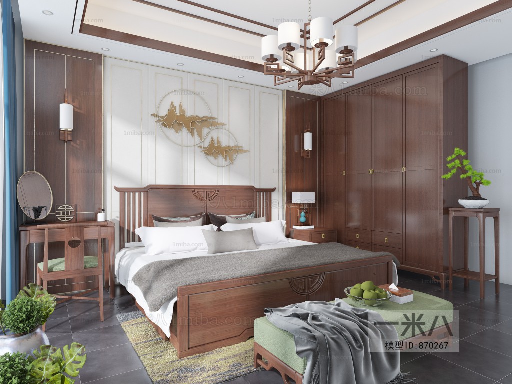 New Chinese Style Bedroom