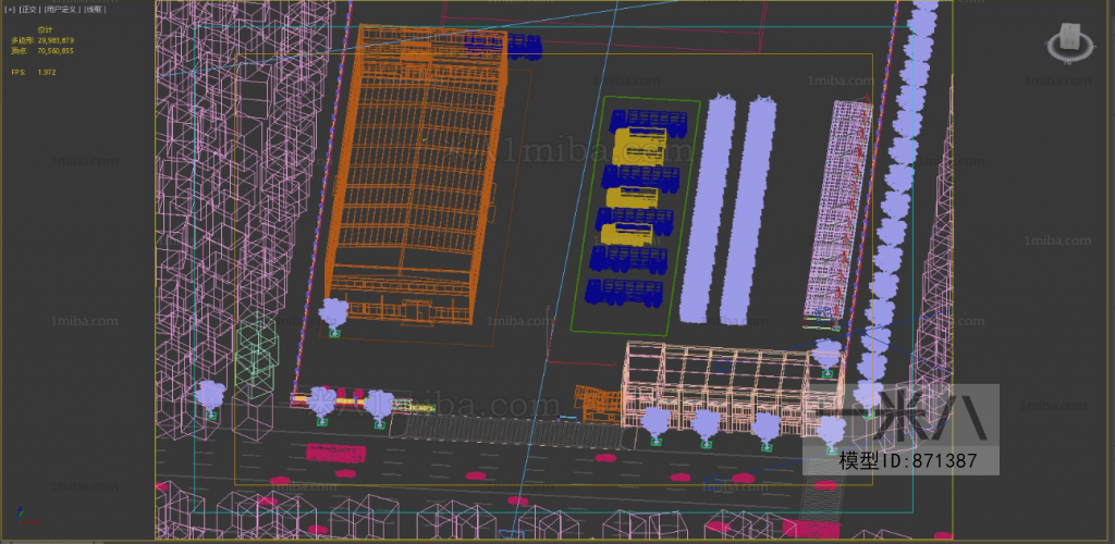 Modern Architectural Bird's-eye View Planning