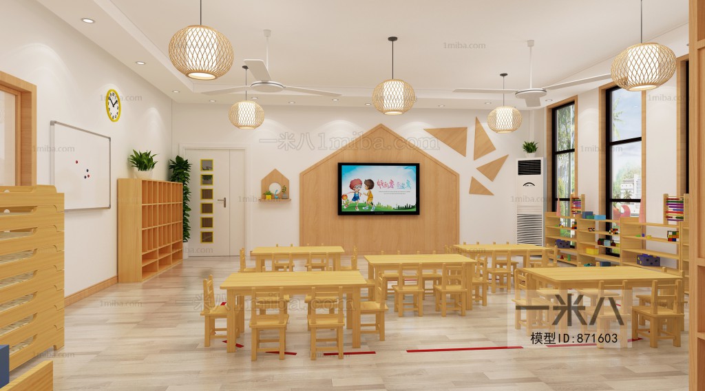 日式儿童幼儿园教室