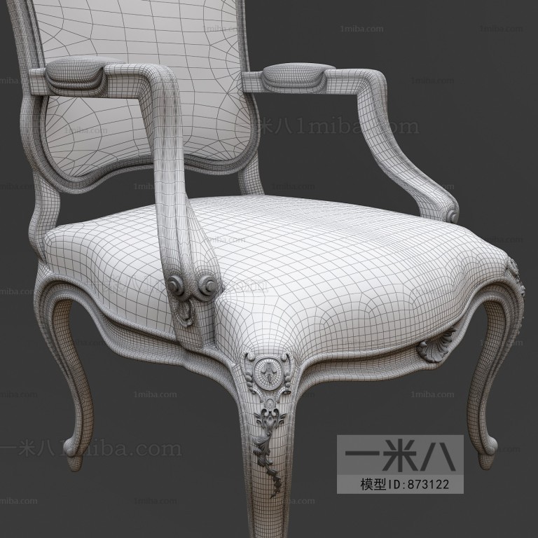 欧式古典皮质单椅