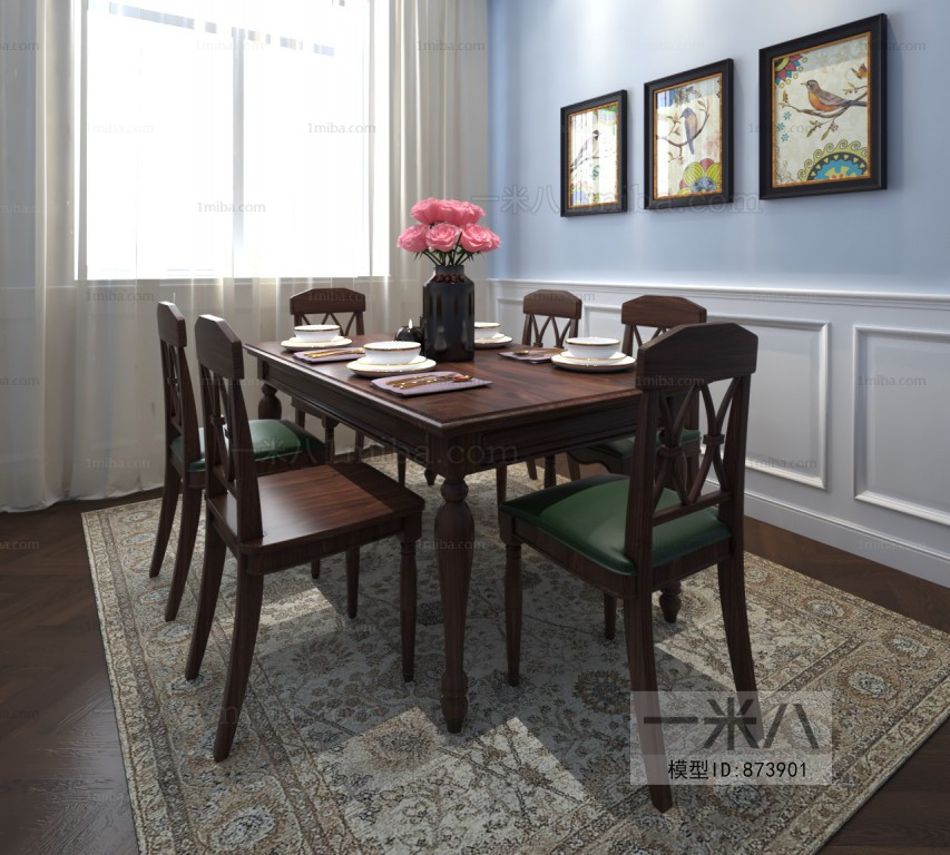 American Style Dining Table And Chairs