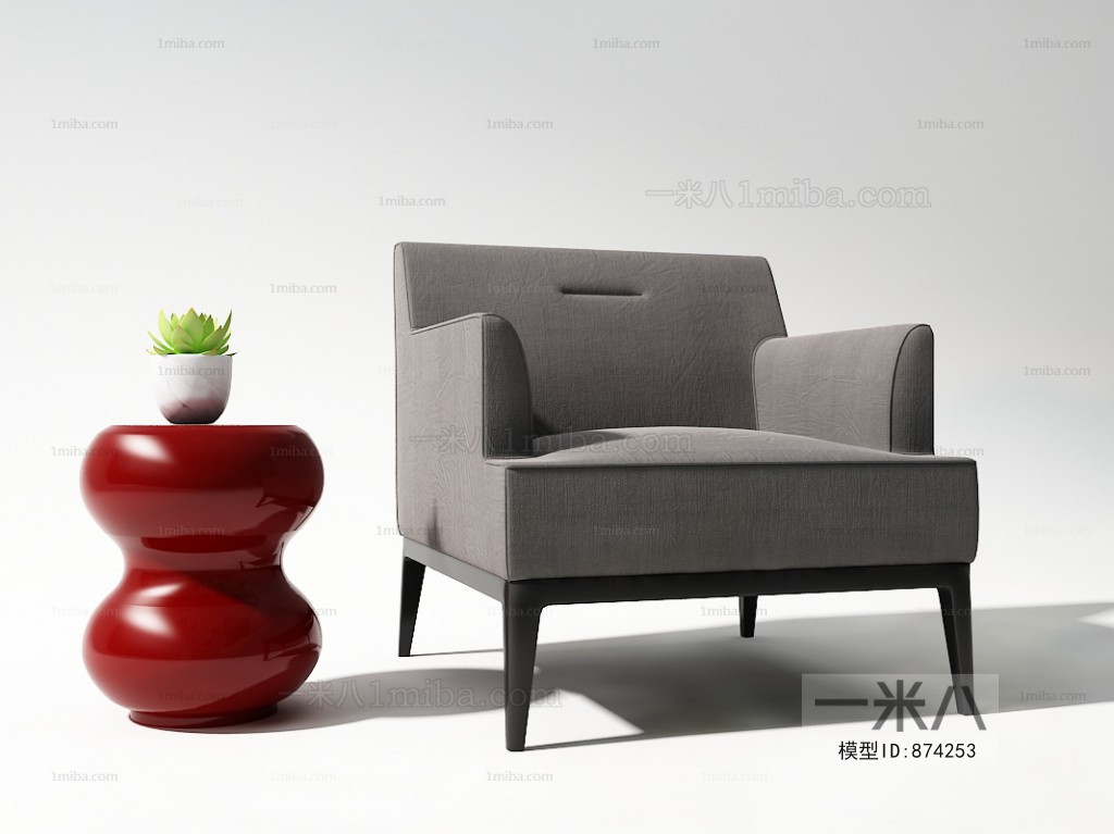 New Chinese Style Single Sofa