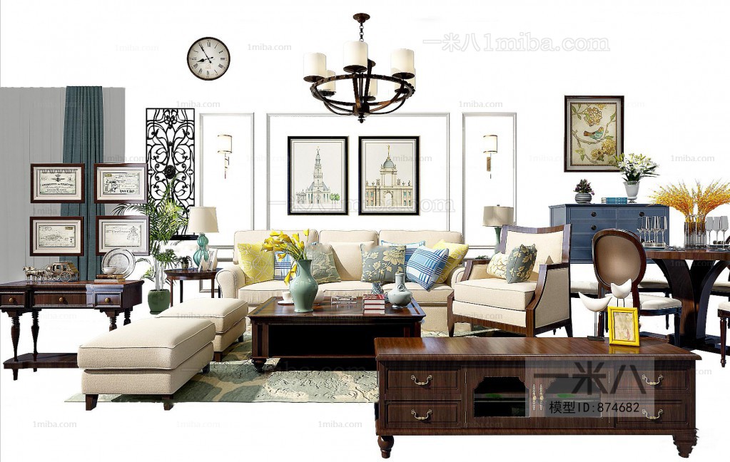 American Style Sofa Combination