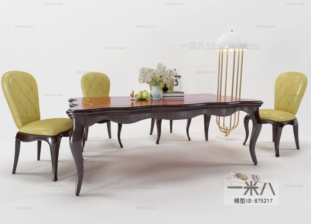 European Style Dining Table And Chairs