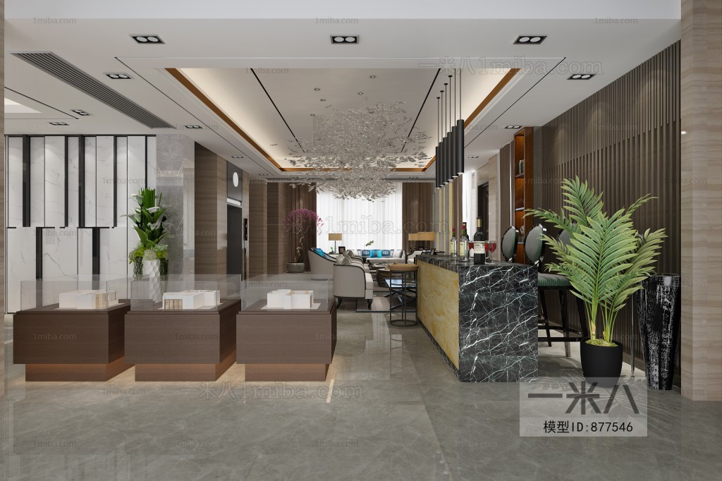 New Chinese Style Real Estate Sales Office