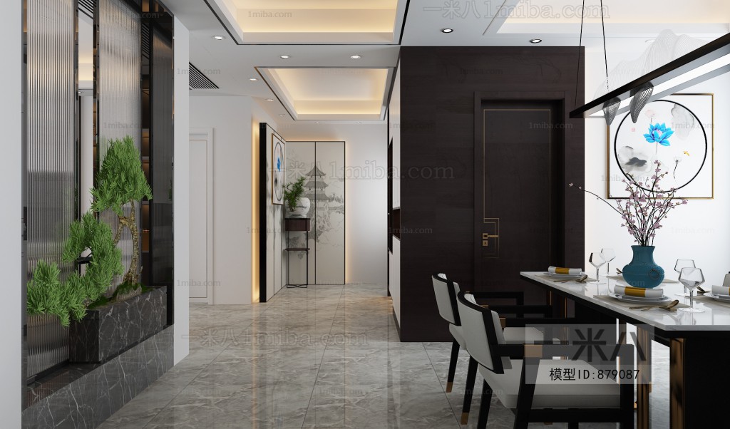 New Chinese Style A Living Room