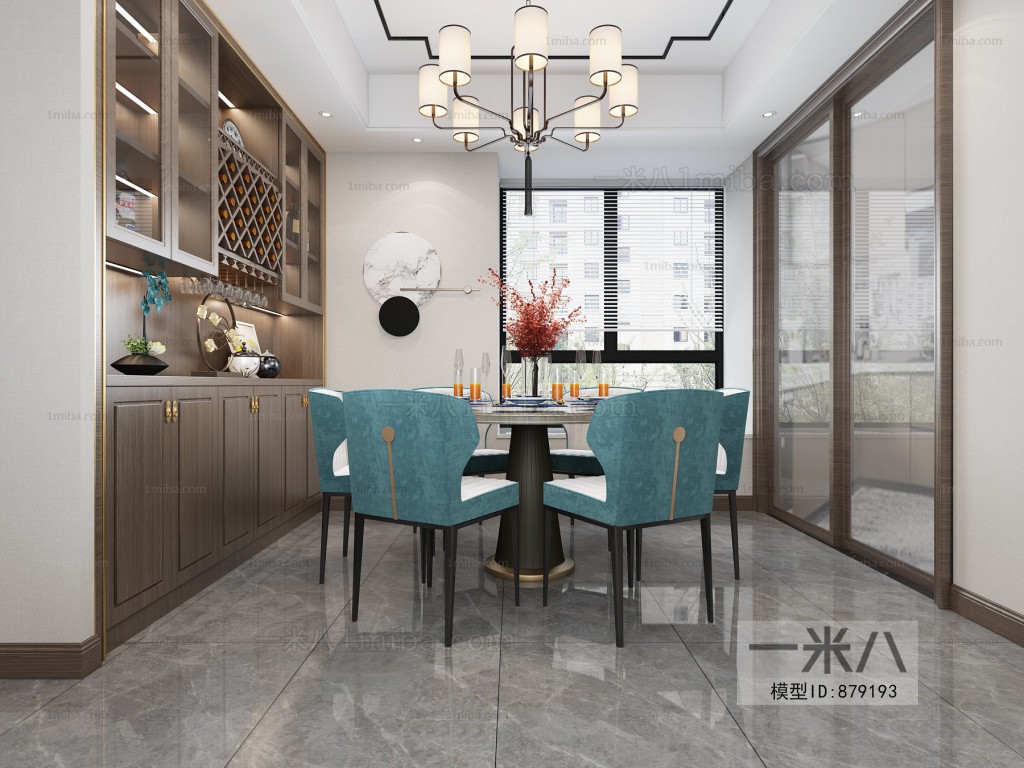 New Chinese Style A Living Room