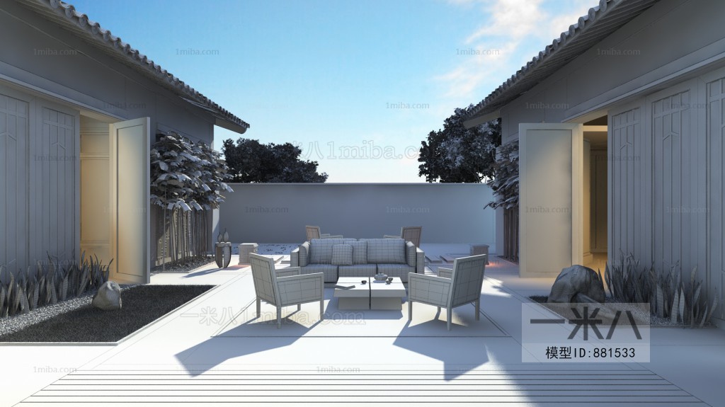 New Chinese Style Courtyard/landscape