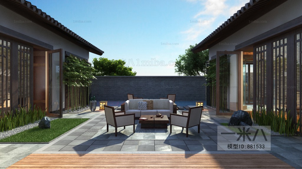 New Chinese Style Courtyard/landscape