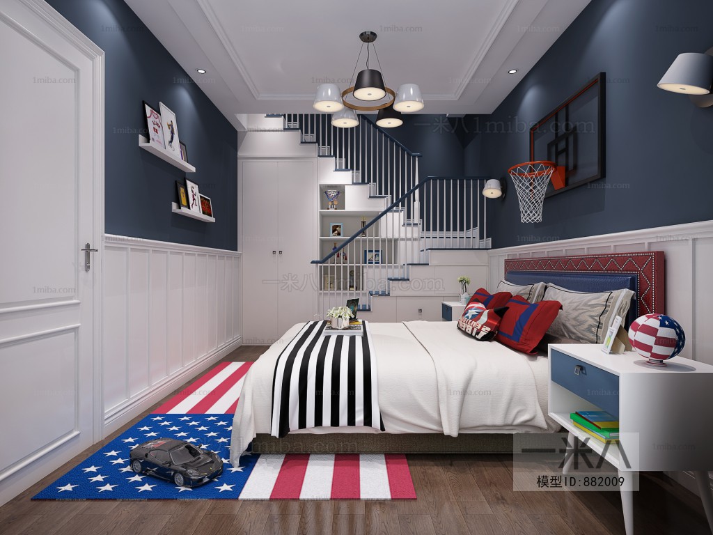 Modern Boy's Room And Son's Room